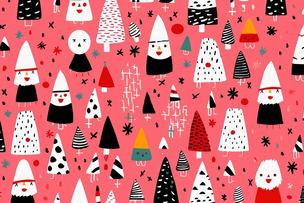Santa pattern winter backgrounds. AI generated Image by rawpixel.