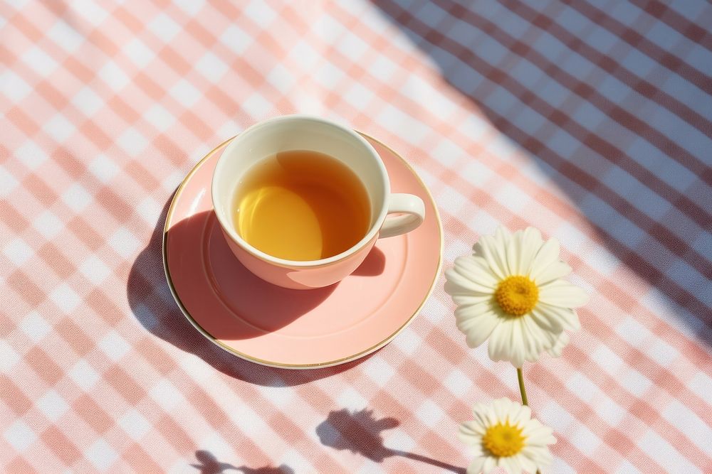 Tea flower saucer drink. AI generated Image by rawpixel.