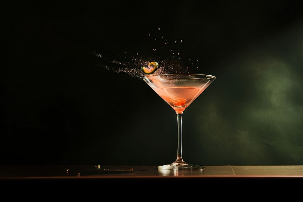 Vintage cocktail martini drink cosmopolitan. AI generated Image by rawpixel.