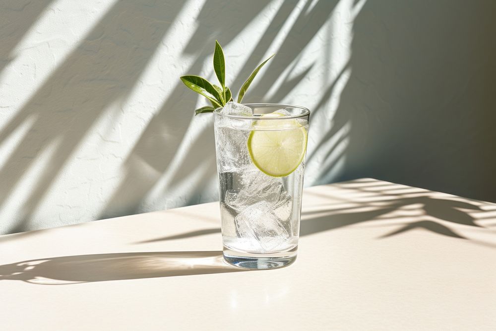 Vodka soda lemonade drink glass. AI generated Image by rawpixel.