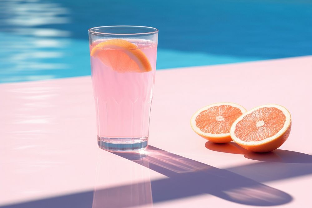 Fruit juice grapefruit drink glass. AI generated Image by rawpixel.