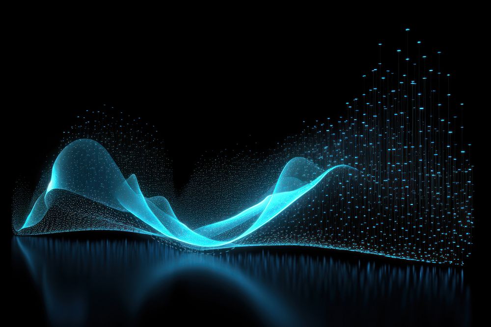 Blue wave graph line light | Premium Photo - rawpixel