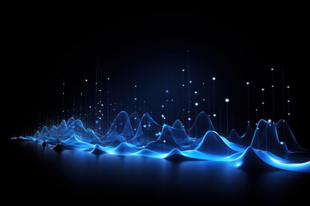 Blue wave graph line light | Free Photo - rawpixel