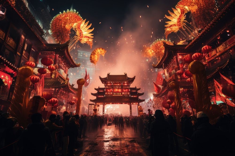 Chinese new year festival adult spirituality. AI generated Image by rawpixel.