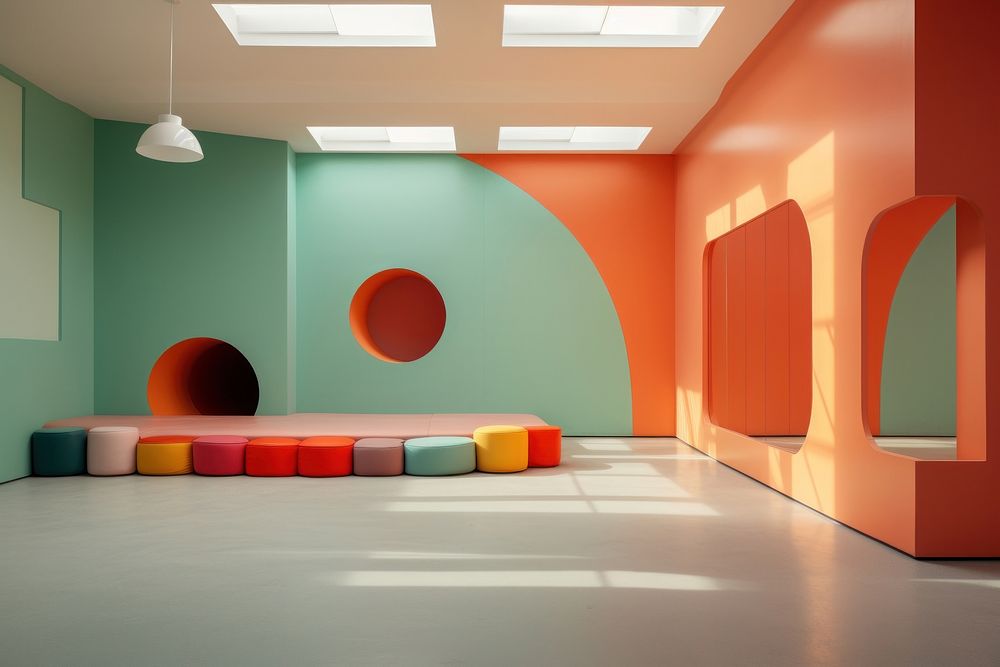 Daycare room flooring architecture medication. AI generated Image by rawpixel.