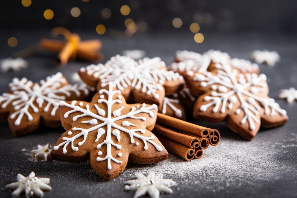 Gingerbread cookies christmas dessert icing. AI generated Image by rawpixel.