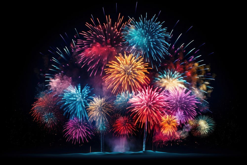 Firework fireworks illuminated celebration. AI generated Image by rawpixel.