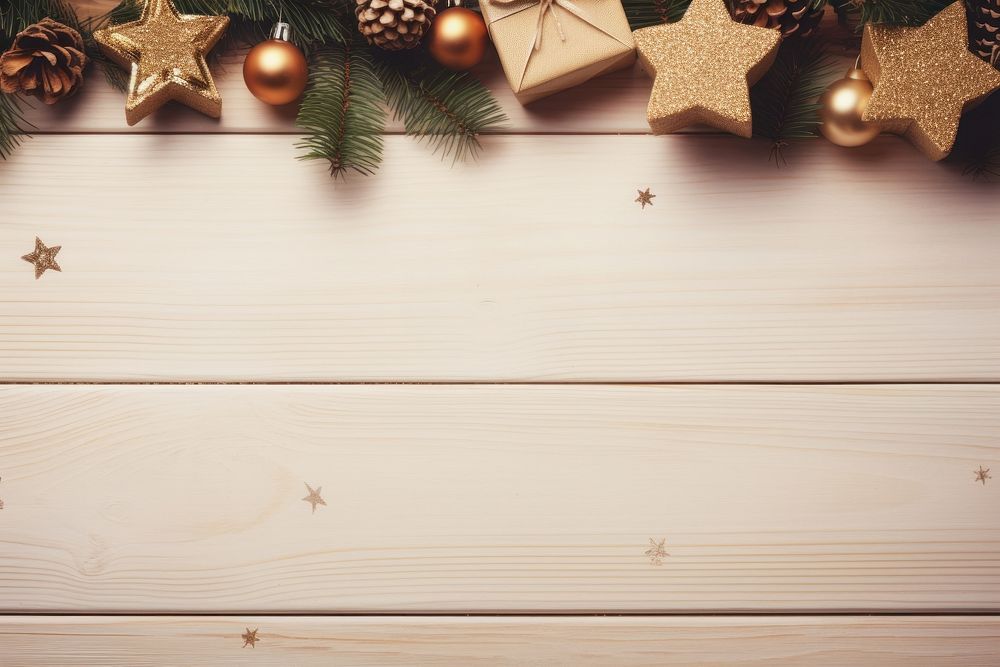 Greeting banner christmas wood backgrounds. AI generated Image by rawpixel.