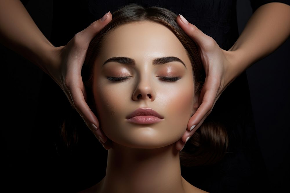 Head massage adult perfection relaxation. AI generated Image by rawpixel.