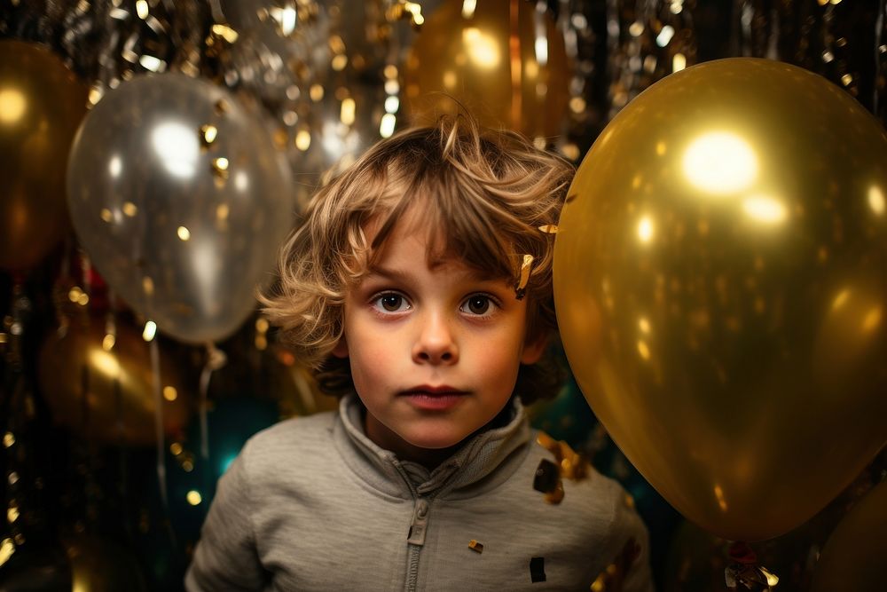 Portrait balloon party photo. AI generated Image by rawpixel.