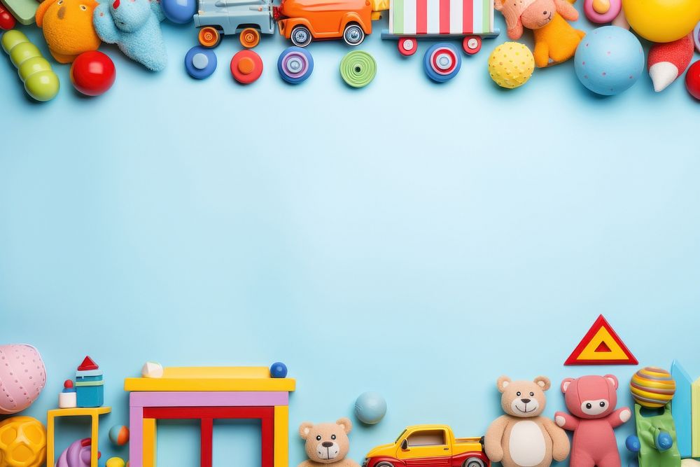 Kid toys backgrounds blue representation. AI generated Image by rawpixel.