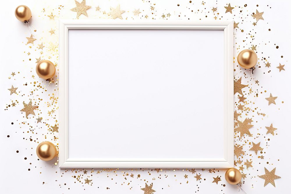 New year theme backgrounds frame white background. AI generated Image by rawpixel.