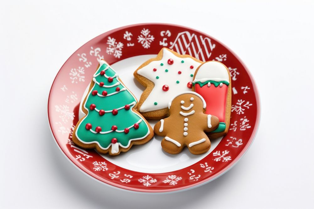 Cute christmas cookie gingerbread dessert icing. AI generated Image by rawpixel.