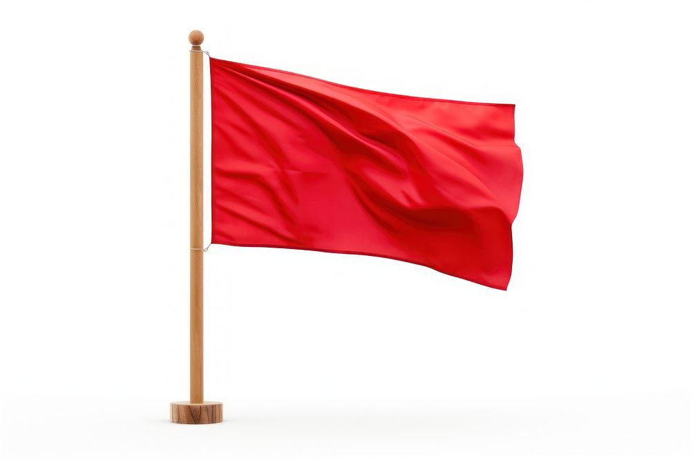 Flag pole red white background. AI generated Image by rawpixel.