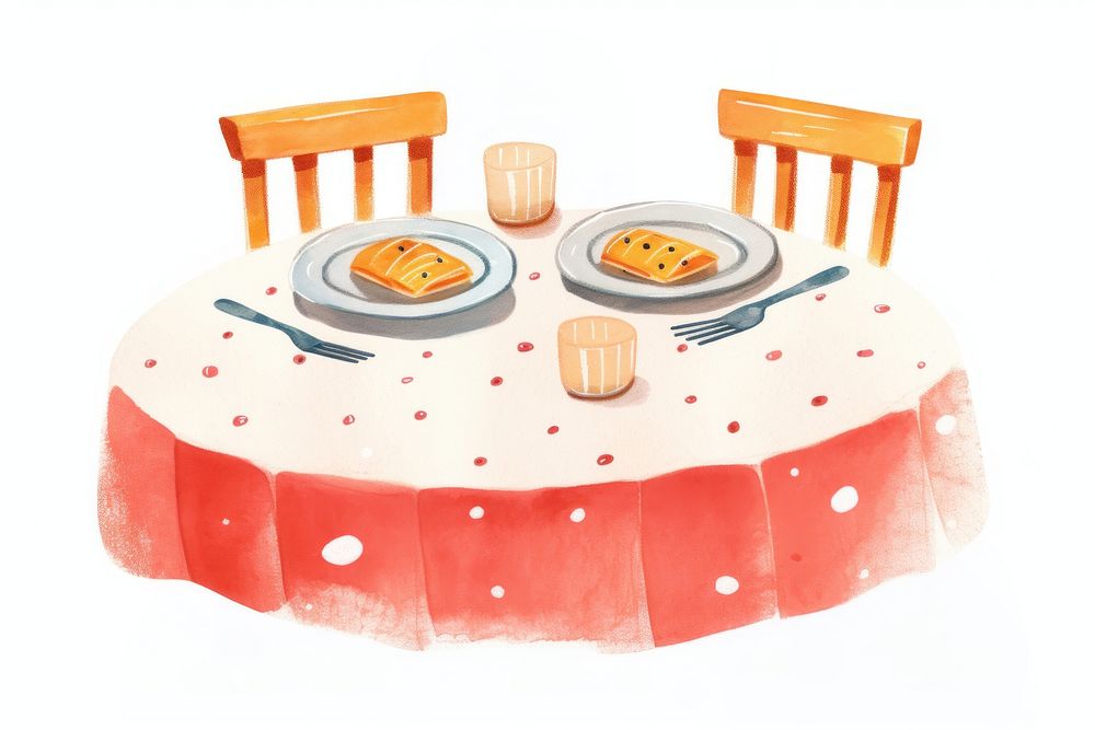 Christmas table tablecloth furniture fork. AI generated Image by rawpixel.