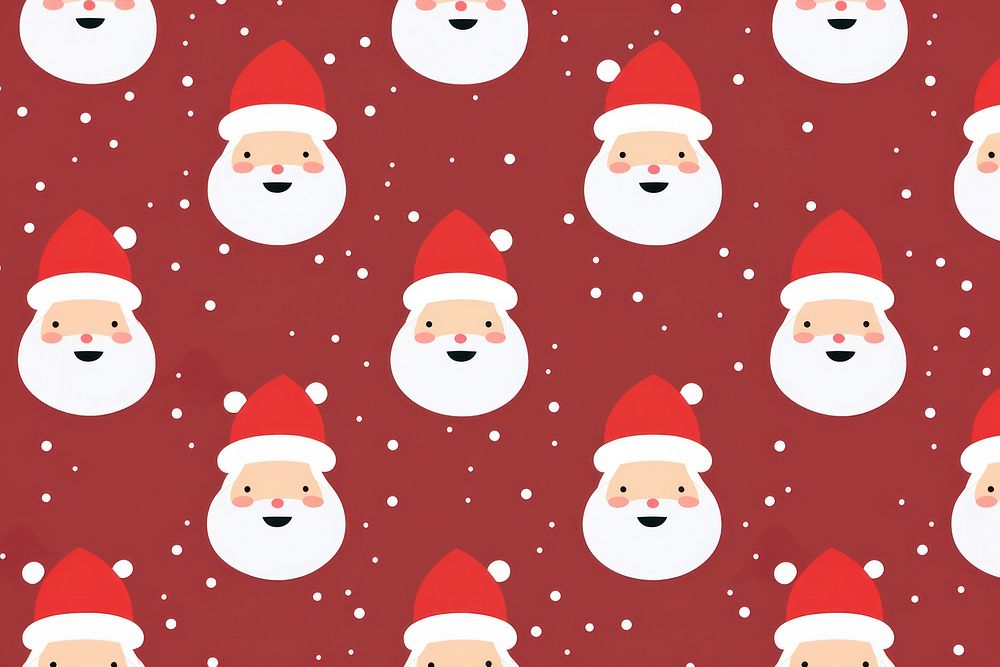 Santa pattern backgrounds snowman. AI generated Image by rawpixel.
