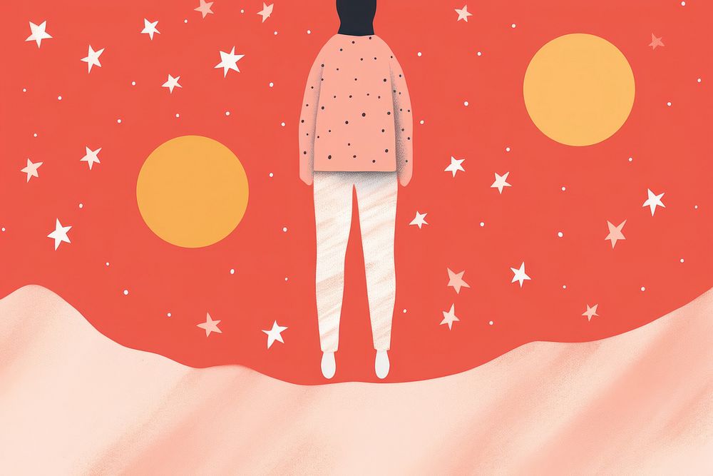 Christmas pajamas standing pattern adult. AI generated Image by rawpixel.
