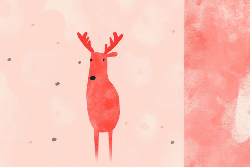 Christmas reindeer pattern animal mammal. AI generated Image by rawpixel.