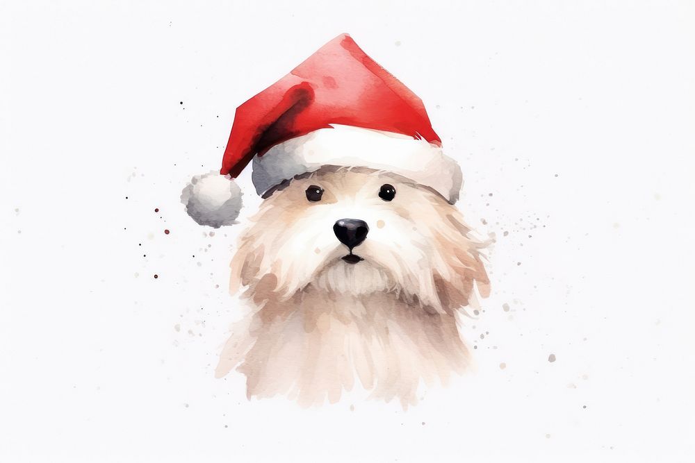 Santa clause dog snowman mammal animal. AI generated Image by rawpixel.