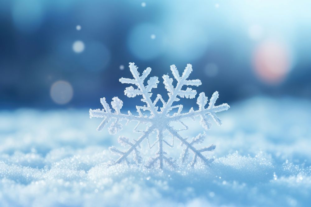 Snowflake christmas winter nature. AI generated Image by rawpixel.