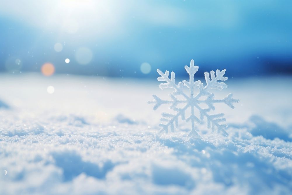 Snowflake christmas outdoors winter. AI generated Image by rawpixel.
