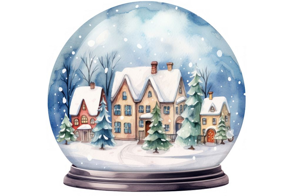 Christmas winter globe snow. AI generated Image by rawpixel.