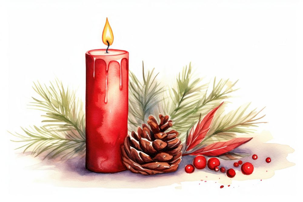 Christmas candle christmas paper plant. AI generated Image by rawpixel.
