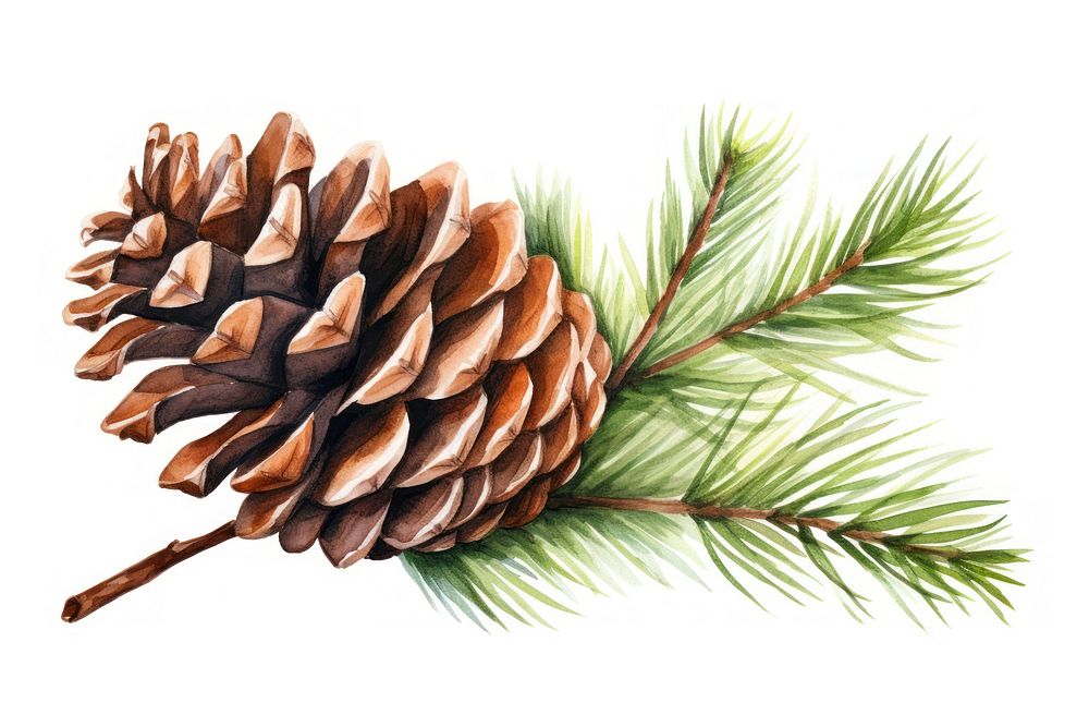 Pine cone plant paper tree. AI generated Image by rawpixel.