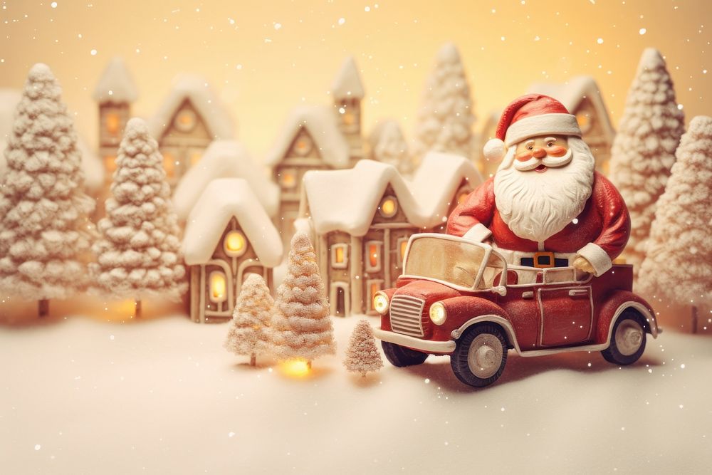 Santa christmas car vehicle. AI generated Image by rawpixel.