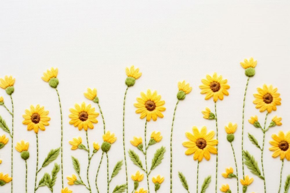 Little Sunflowers sunflower pattern backgrounds. AI generated Image by rawpixel.