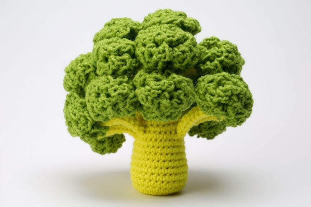 Broccoli crochet plant food. AI generated Image by rawpixel.