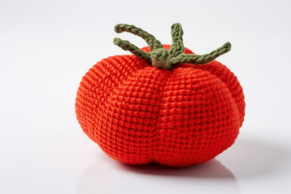 Tomato vegetable crochet pumpkin. AI generated Image by rawpixel.
