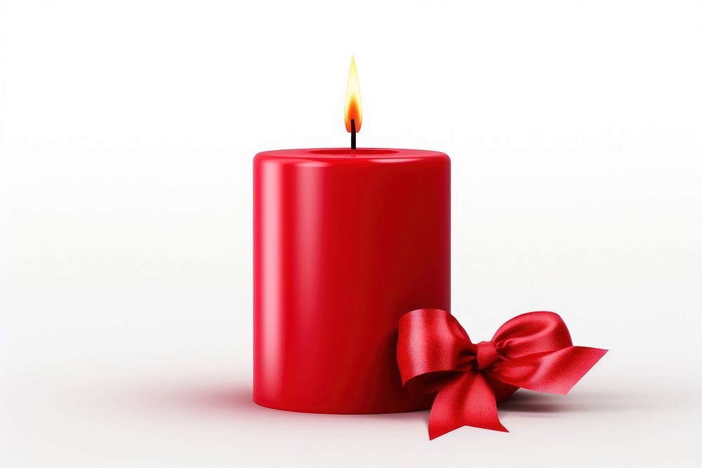 Christmas red candle white background spirituality illuminated. AI generated Image by rawpixel.