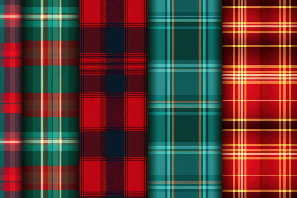 Flat christmas plaid backgrounds pattern. | Free Photo Illustration