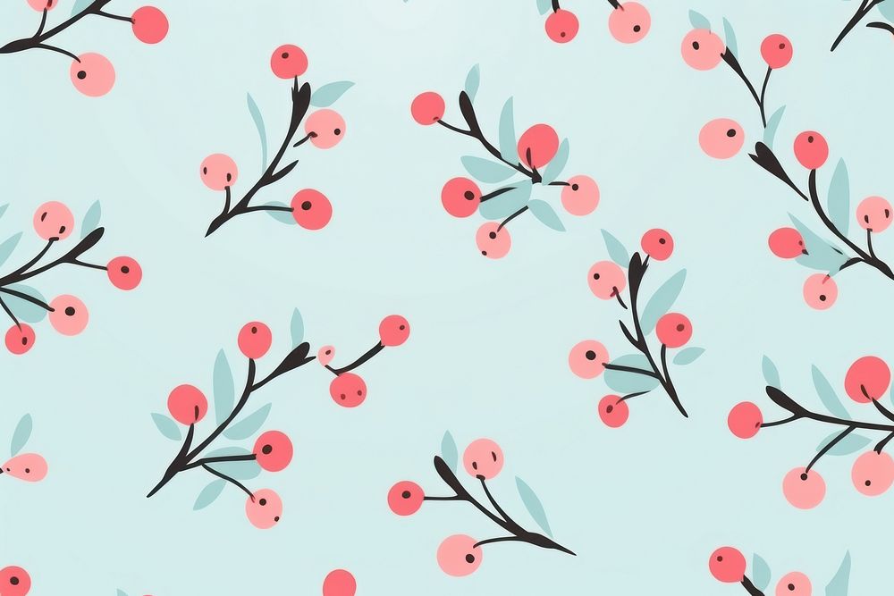 Christmas mistletoe pattern backgrounds wallpaper. AI generated Image by rawpixel.