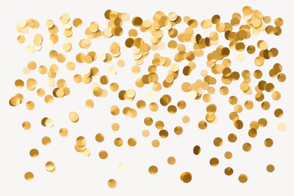 Gold confetti effect. AI generated Free Photo rawpixel