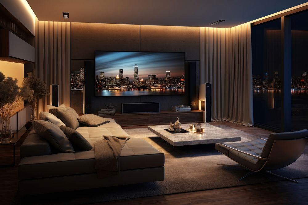 Modern living room architecture television | Premium Photo - rawpixel