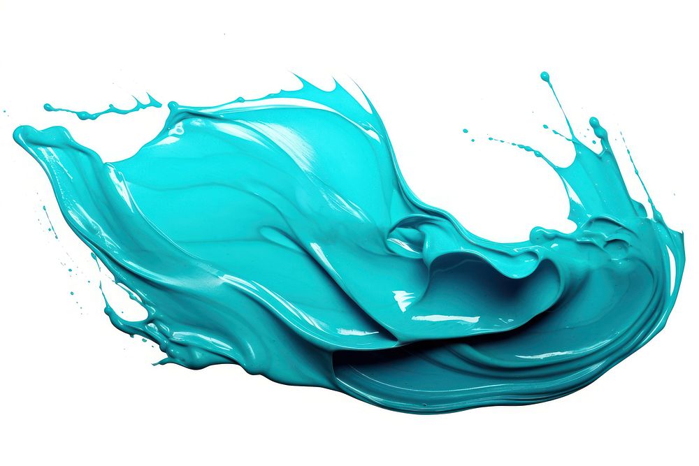 Oil painting turquoise white background splattered. AI generated Image by rawpixel.