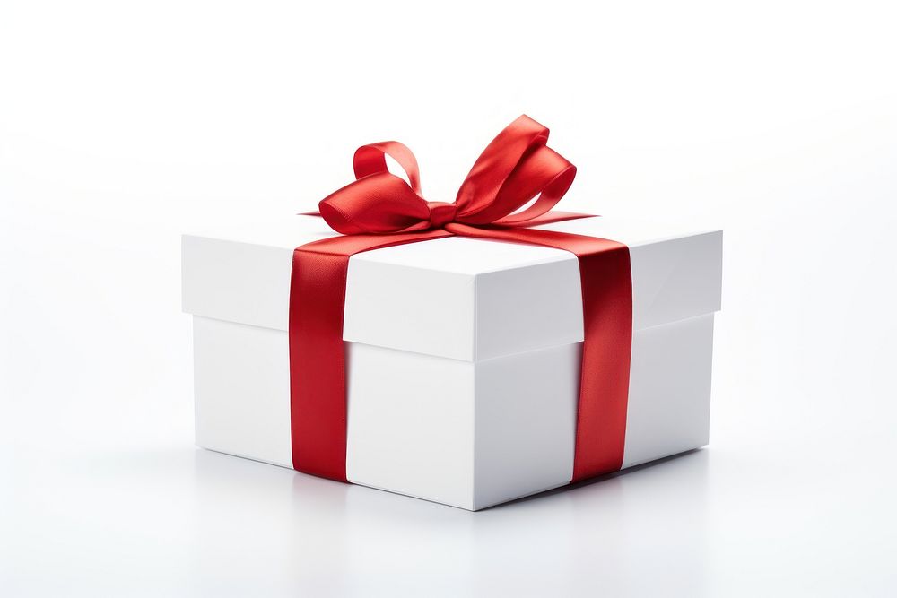 Gift box ribbon white. AI generated Image by rawpixel.