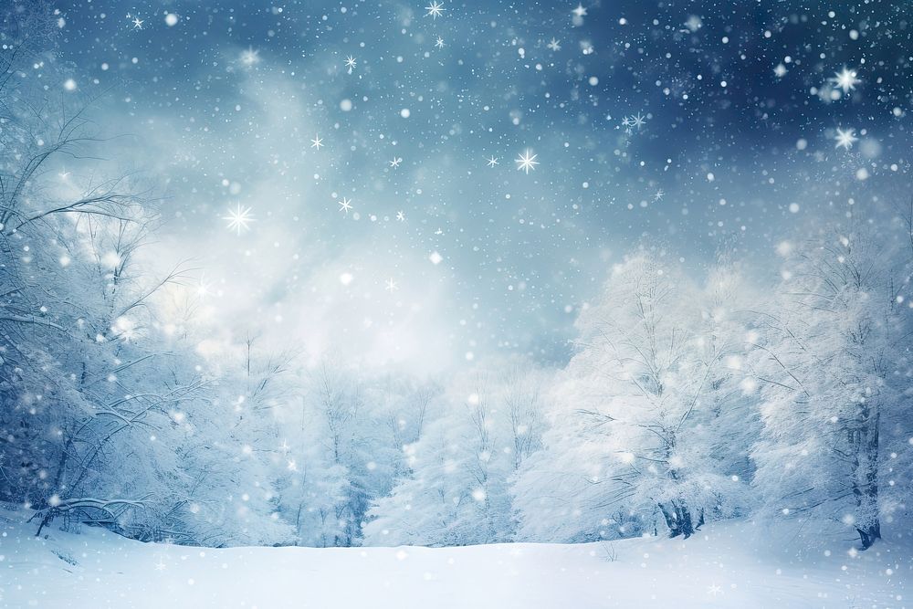 Winter snow blizzard outdoors. AI generated Image by rawpixel.
