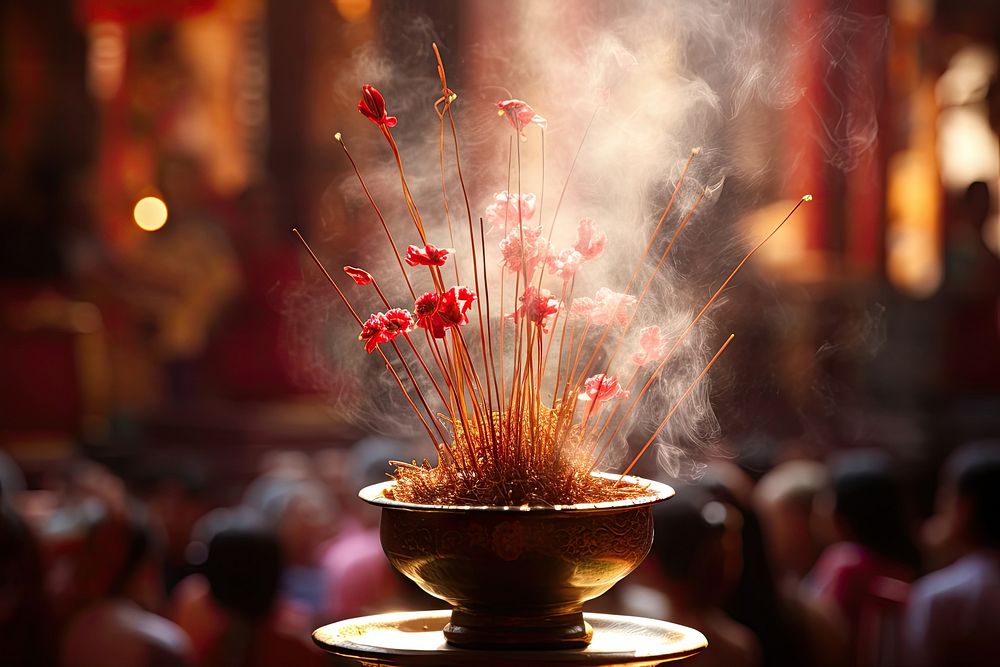 Incense celebration burning spirituality. AI generated Image by rawpixel.
