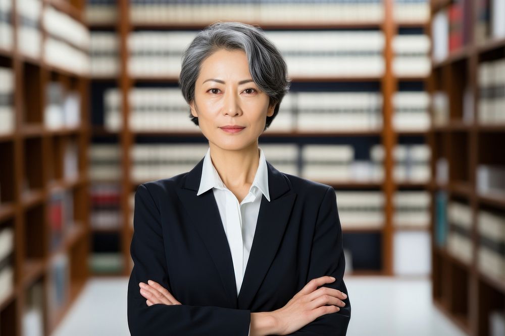 East Asia woman publication library lawyer. AI generated Image by rawpixel.