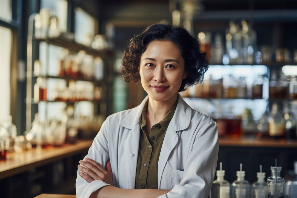 East Asia woman scientist adult entrepreneur. AI generated Image by rawpixel.