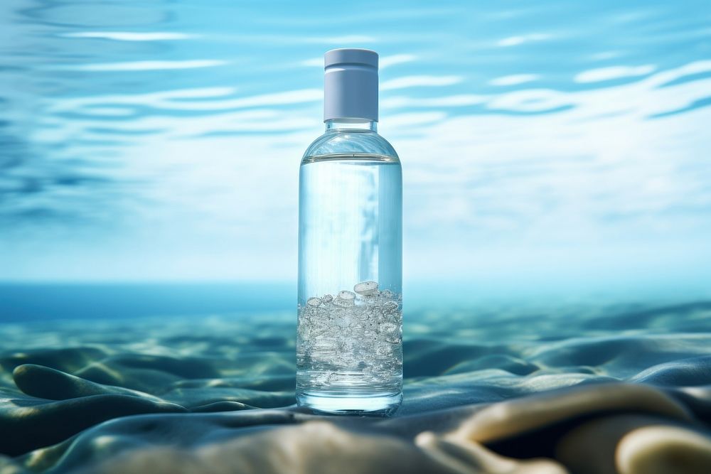 Bottle product outdoors nature water. AI generated Image by rawpixel.