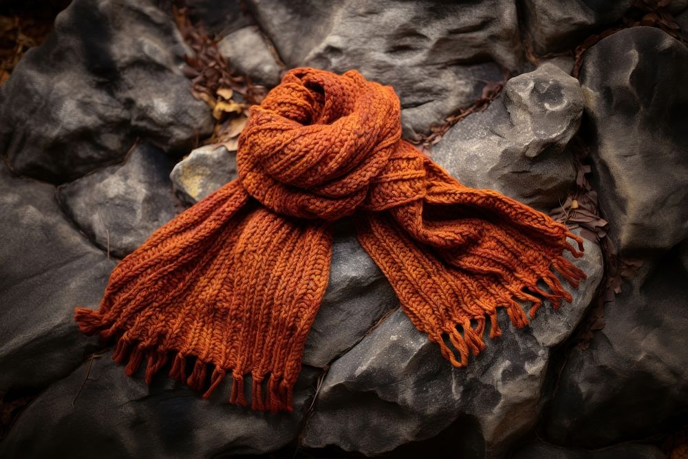Fall knit scarf material clothing textile. AI generated Image by rawpixel.