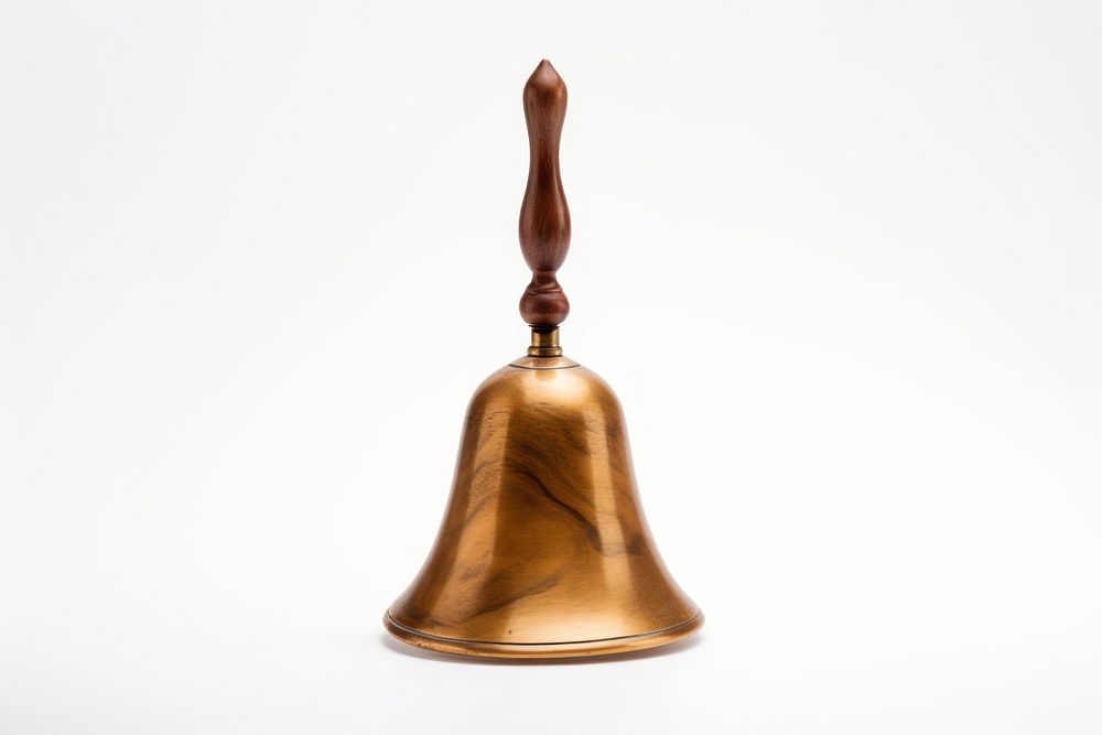 Hand Bell bell white background lighting. AI generated Image by rawpixel.
