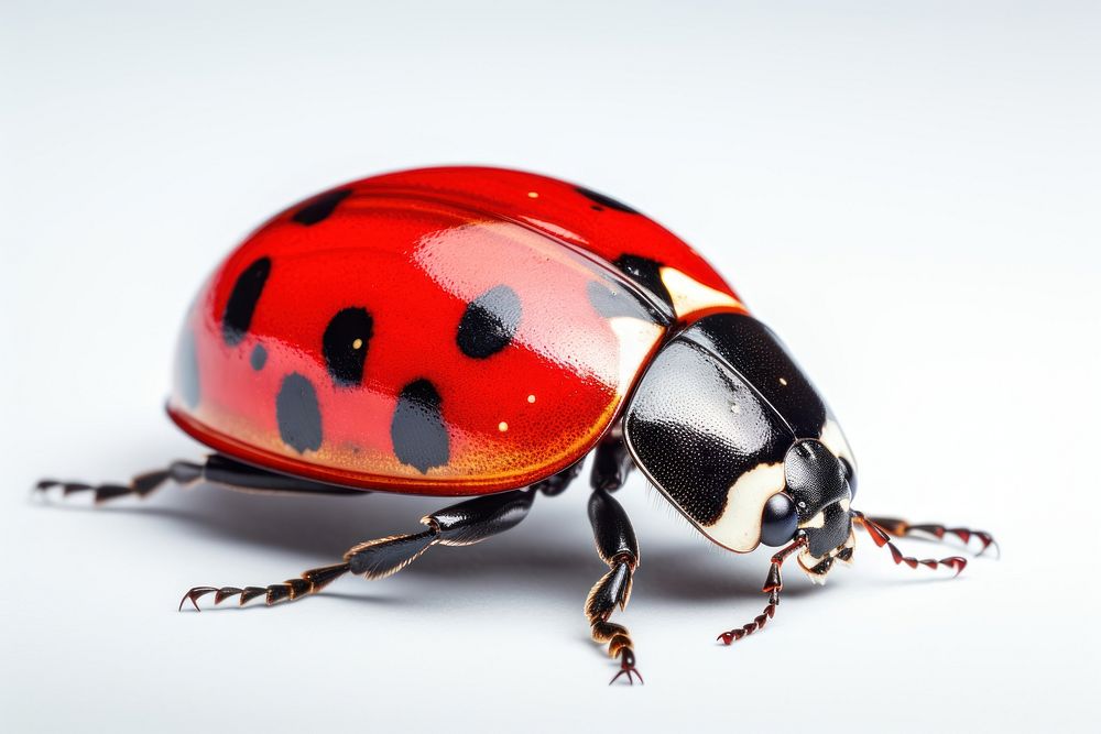 Ladybug animal insect white background. AI generated Image by rawpixel.