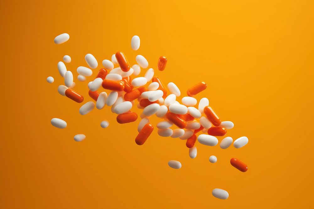 Pill fall antioxidant medication medicine. AI generated Image by rawpixel.