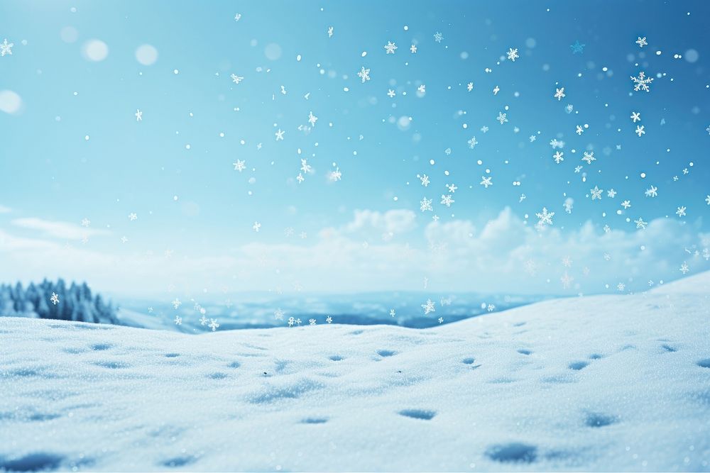 Snowflakes falling snow backgrounds snowflake. AI generated Image by rawpixel.