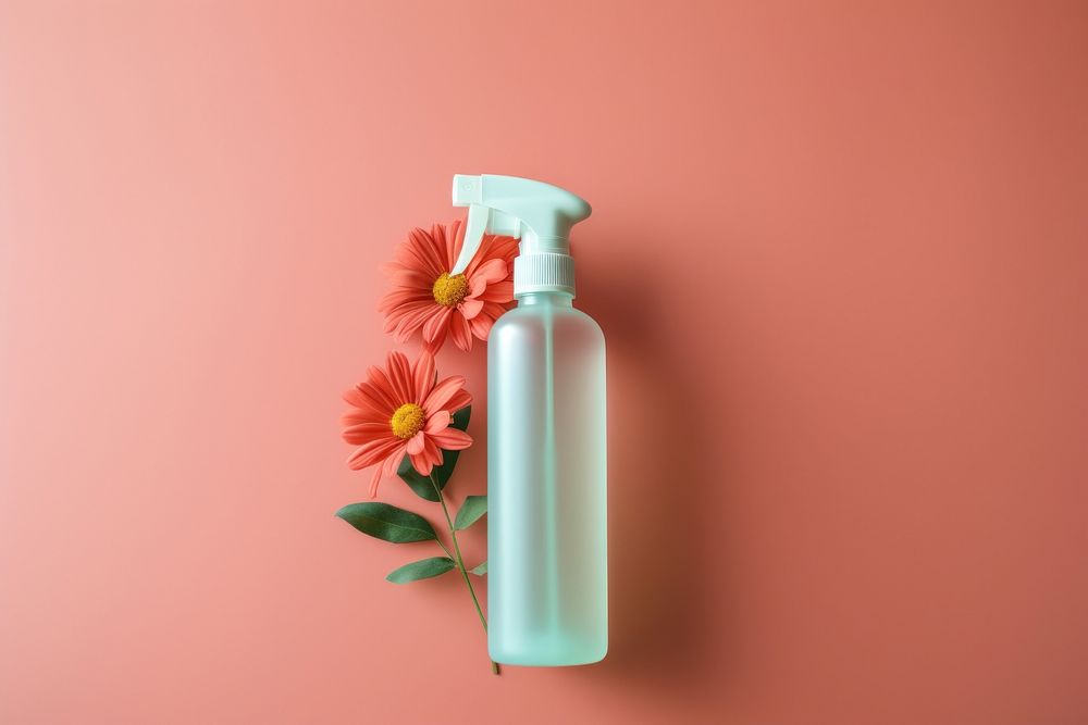Spray bottle product flower fragility container. AI generated Image by rawpixel.